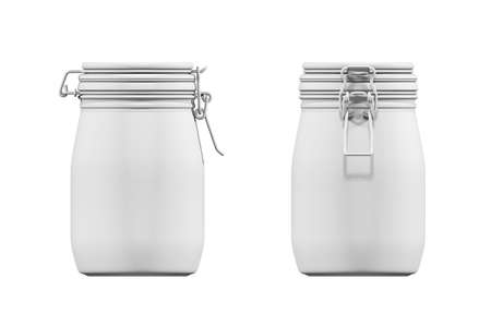 Jar mockup isolated on white background - 3d renderの写真素材