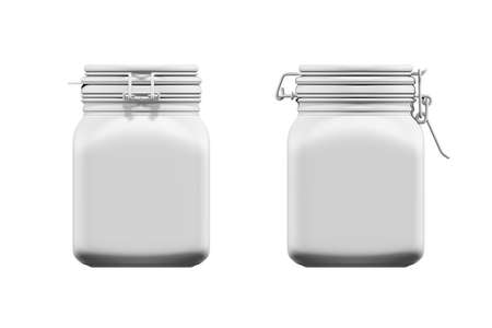 Jar mockup isolated on white background - 3d renderの写真素材