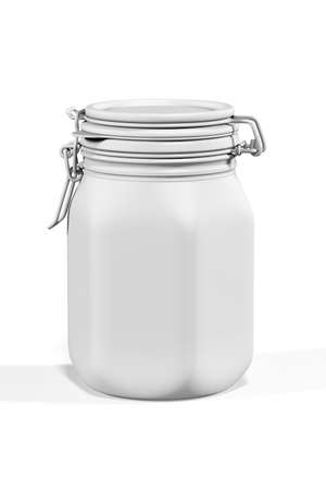 Jar mockup isolated on white background - 3d renderの写真素材