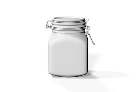 Jar mockup isolated on white background - 3d renderの写真素材
