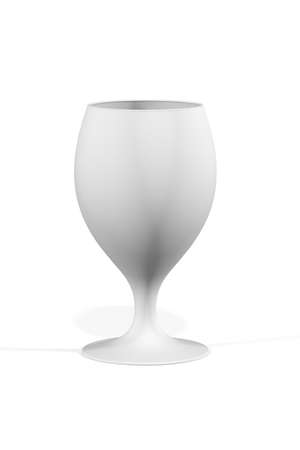 Wine glass mockup isolated on white background - 3d renderの写真素材