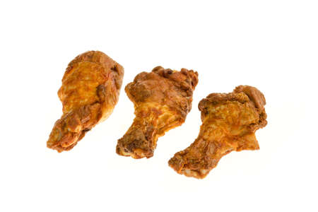 Baked chicken wings on a white background - Packshotの写真素材