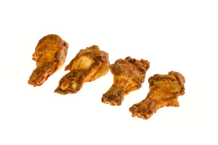 Baked chicken wings on a white background - Packshotの写真素材