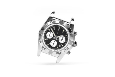 Modern stylish watch isolated on white background - 3d render