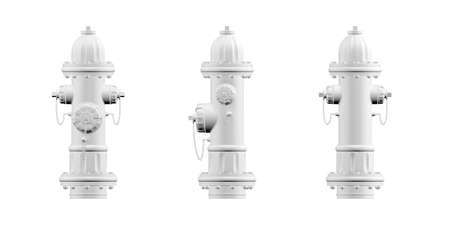 Fire hydrant mockup isolated on a white background - 3d renderの写真素材