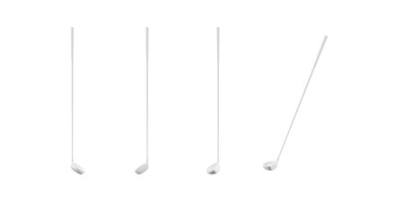 Golf club mockup isolated on white background - 3d renderの写真素材