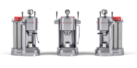 Coffee machine isolated on white background - 3d render