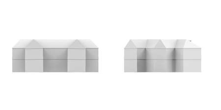 House mockup on white background - 3D render - copy spaceの写真素材