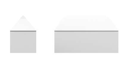 House mockup on white background - 3D render - copy spaceの写真素材