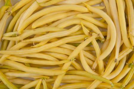 Wax beans texture - top view and close-up on green beansの写真素材