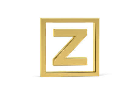 Golden 3d Russian aggression icon isolated on white background - 3d renderの写真素材