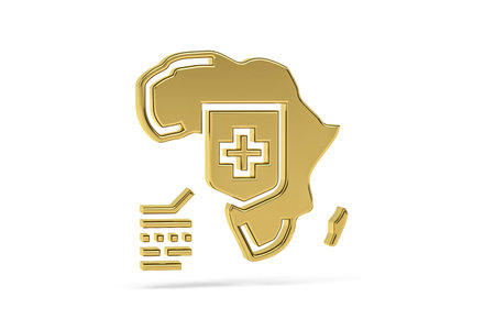 Golden 3d religious conflict icon isolated on white background - 3d renderの写真素材