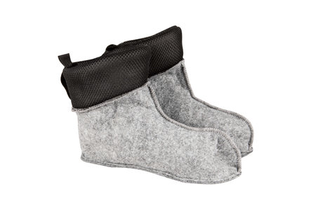 Garden Shoes - Insoles for garden boots for gardening work isolated on white backgroundの写真素材