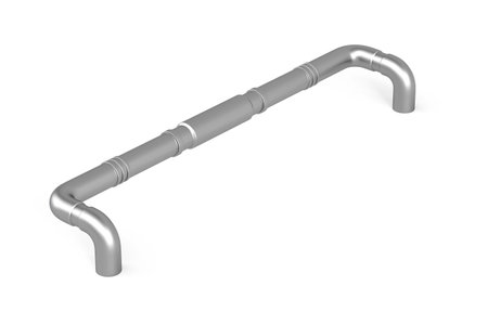 Metal industrial pipe isolated on white background - 3d renderの写真素材