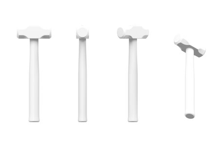 Sledgehammer mockup isolated on white background - 3D renderの写真素材