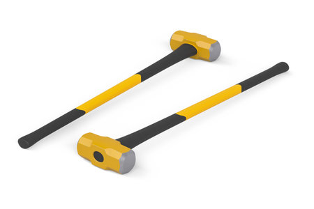 Sledgehammer isolated on white background - 3D renderの写真素材
