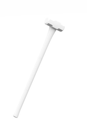 Sledgehammer mockup isolated on white background - 3D renderの写真素材