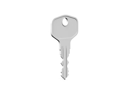 Key mockup isolated on white background - 3d renderの写真素材