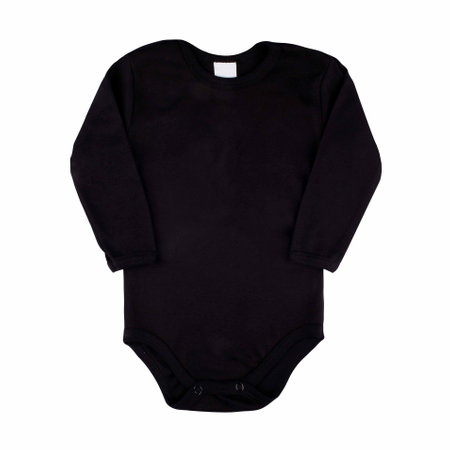 Clothing photography - black children's body blouse on a white backgroundの写真素材