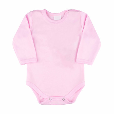 Clothing photography - pink children's body blouse on a white backgroundの写真素材