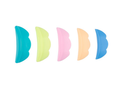 Silicone rollers for eyelash lift isolated on white background - packshot photographyの写真素材