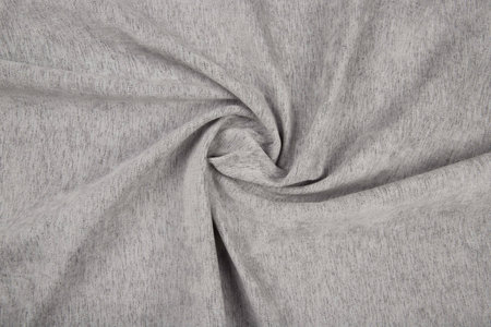 Gray fabric texture - top view and close-up of a piece of crushed and twisted brown linenの写真素材