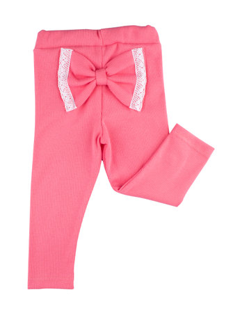 Clothing photography - pink girls on a white backgroundの写真素材