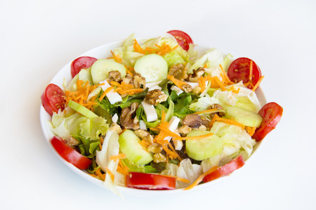 Dish of mix greek saladの写真素材