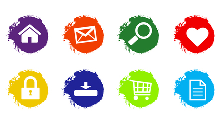 Web icon illustrator paint for artistic and creative website and e-commerceのイラスト素材
