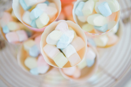 Pinky Colorful Marshmallow Birthday Party Sweet Candy Buffetの写真素材