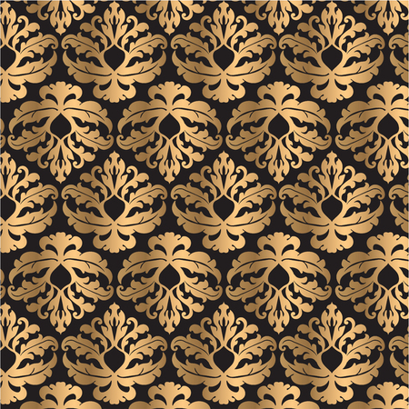 gold leaf pattern vectorのイラスト素材