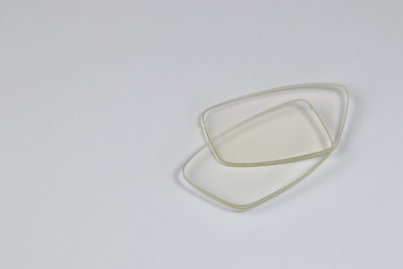 Broken Glasses Lenses isolated on white background.