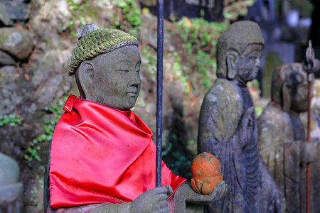 Stone buddha Statue around Nanzo-in Temple, Japan.