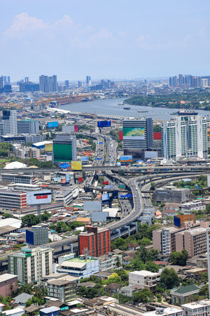 Cityscape skyline at the downtown area, Cityscape panorama skyline on CBD, skyscrapers and office...