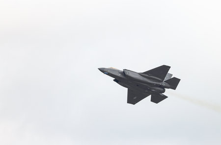 Lockheed Martin F35 Lightning II Multirole strike fighter at airshow in Thailand.の写真素材