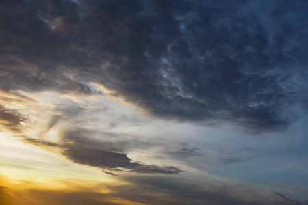 twilight time and the cloudy skyの写真素材