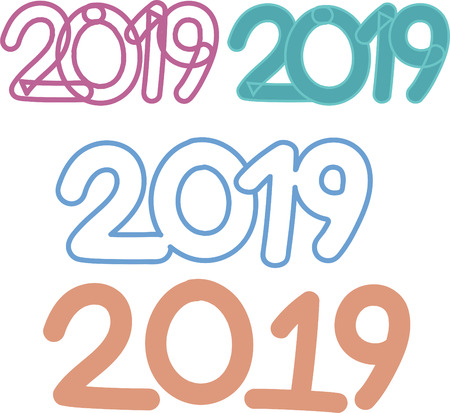 Number of new yearのイラスト素材