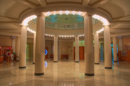 Arkansas State Capital rotunda interior view のeditorial素材