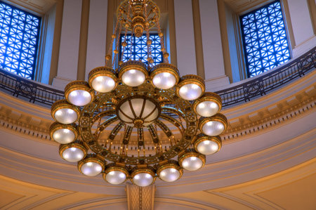 Arkansas State Capital dome interior view 