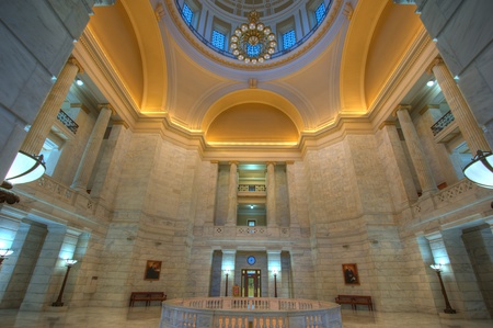 Arkansas State Capital dome interior view のeditorial素材