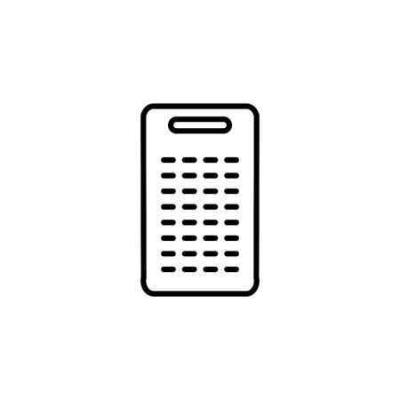 Coconut Grater Tool icon. Kitchen appliances for cooking Illustration. Simple thin line style symbol.のイラスト素材