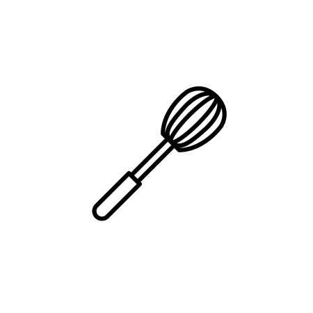 Corolla Whisk icon. Kitchen appliances for cooking Illustration. Simple thin line style symbol.のイラスト素材