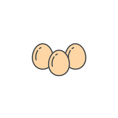 Eggs icon. Kitchen appliances for cooking Illustration. Simple thin line style symbol.のイラスト素材