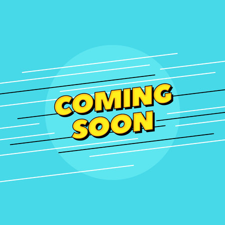 Coming Soon vector text. Pop style typography design for printed poster headline or website banner.のイラスト素材