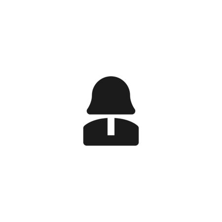 female employee icon design. woman office worker symbol. simple clean professional business management concept vector illustration design.のイラスト素材