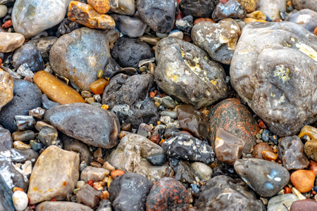 Various stones on the beachの写真素材