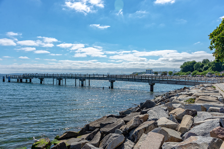 The Pier in Sassnitz on the island of Ruegenの写真素材
