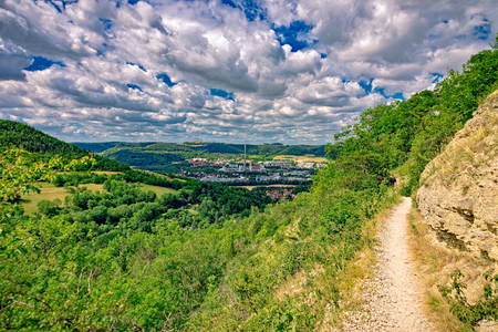 A part of Jena Thuringia from aboveのeditorial素材