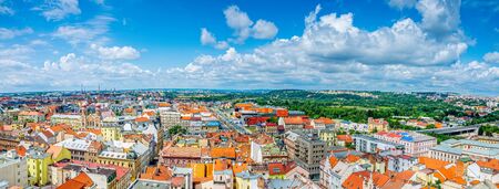 The city center of Pilsen in the Czech Republicの写真素材