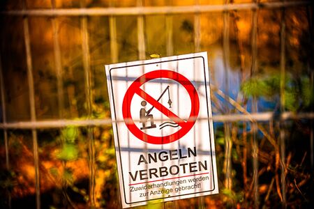 Fishing is prohibited hereの写真素材